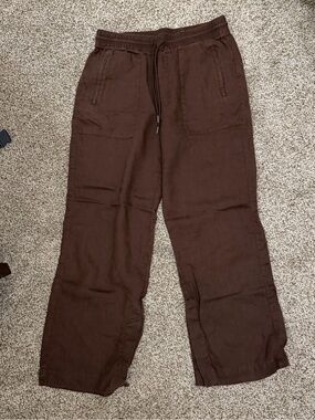 Athleta wide leg linen pants